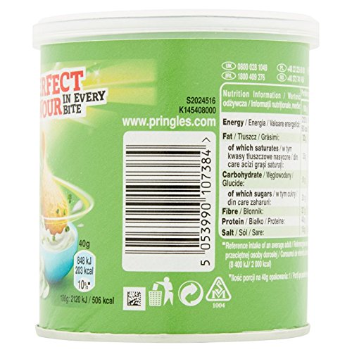 Pringles Sour Cream and Onion 40g Pack - Image 8