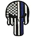 SpaceAuto 3D Embroidered Head Shape American Flag Skull Military Army Tactical Morale Badge Patch 2.56