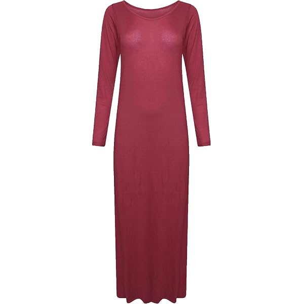 MISSKY Women's 3/4 Sleeve Pocket Loose Midi Casual Red Dresses for Women  (XL,Wine) at Amazon Women's Clothing store