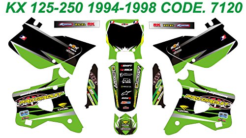 7120 KAWASAKI KX 125-250 1994-1998 DECALS STICKERS GRAPHICS KIT