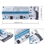 CFIKTE-VER-008S-PCI-E-Express-Cable-1X-TO-16X-Graphics-Extension-Ethereum-ETH-Mining-Powered-Riser-Adapter-Card-60cm-USB-30-Cable-4-Solid-Capacitors15pin-Male-to-6pin-Power-Slot-Connector-1-Pack