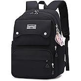 Kids Casual Backpack Solid Color Girls Elementary and Middle School Bag Teenage Travel Bag Waterproof Book Bag