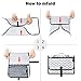 YASHINE Portable Baby Changing Pad Built-in Head Cushion Waterproof Travel Clutch Diaper Bag for Toddler, Clean Hands Mat Station Grey