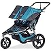 BOB Revolution Flex Duallie 2.0 Jogging Stroller - Up to 100 pounds - UPF 50+ Canopy - Adjustable Hadlebar, Lagoon