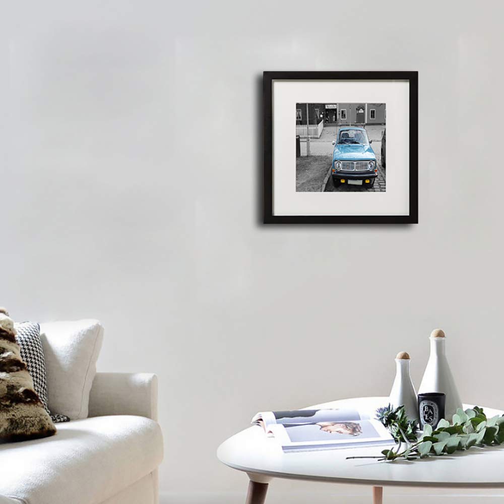 WOOD MEETS COLOR 12x12 inch Square Picture Photo Frame (30x30 Centimetres) For 10x10 Photo - PVC Front - Frame Width 2 Centimetre