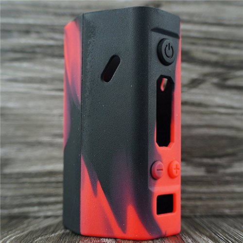 Silicone Case For Wismec Reuleaux Rx200 Sleeve Cover Skin Wrap (Red/Black) 9 51hCVKhtraL