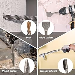 SHALL 10-Piece SDS Plus Bits, 7 Rotary Hammer Drill