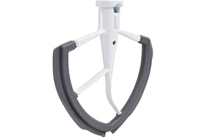 COWBRIGHT Flex Edge Beater Fit for Kitchenaid 6-Quart Bowl-Lift Stand Mixers, Silicone Edges Kitchen aid Paddle Attachment Mixer Accessory