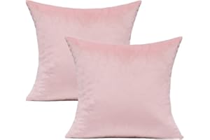 Pink Soft Solid Velvet Throw Pillow Covers Decorative Outdoor Cozy Square Cushion Cases Home Decor for Sofa Couch Bedroom Car