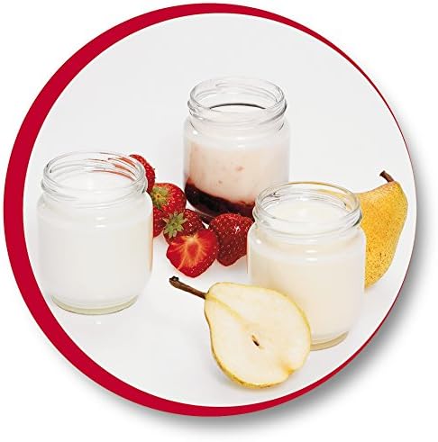 YG231E32 Yaourtière Yogurteo 7 Pots de Yaourt Inclus Programmable Écran LCD Minuteur 13W Champagne