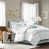 Harbor House 4-Piece Maya Bay Cotton Embroidered Oversized Comforter Set, Queen, White