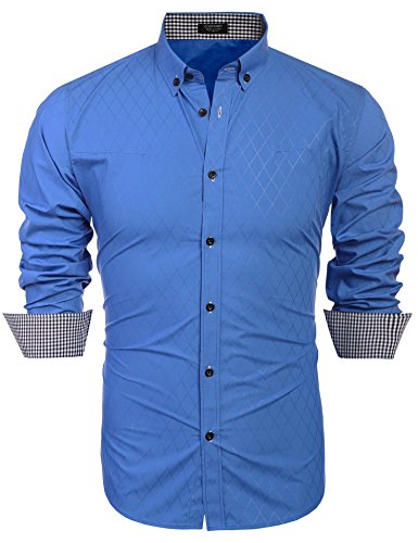 Coofandy men s business stylish slim fit long sleeve ca…