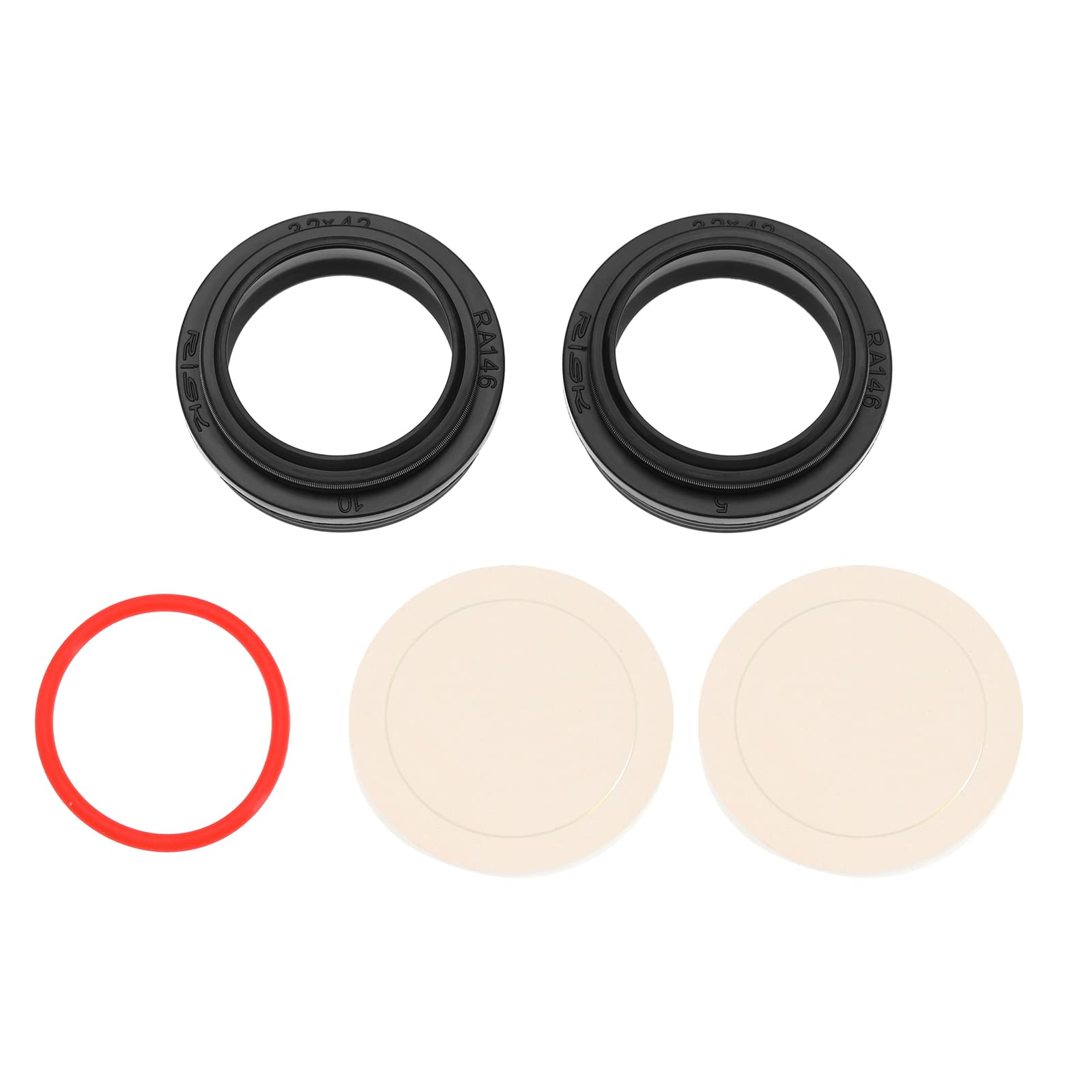 Create idea Mountain Bike Front Fork Dust Seal Kit 32mm Durable Absorb Oil Foam Ring Parts Low Friction Dust Wiper Kit for Suspension Fork