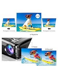 Proyector de sobremesa, KISDISK Home Theater Video Projector 1080P HD Movie Projector, Office Business Projector, Compatible con TV Stick, HDMI, VGA, USB, Xbox, portátil, Smartphone