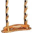 BiJun Sword Stand Katana Holder, Samurai Sword Stand Display Stand Katana Stand Samurai Sword Holder Stand Rack Display Wall Mounted Hook for Katana Wakizashi Tanto Support All Swords