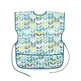 Bumkins Kids Short Sleeve Smock, Waterproof, Art, Crafts, Play, Washable, Stain and Odor Resistant, 3-7 Years - Quill