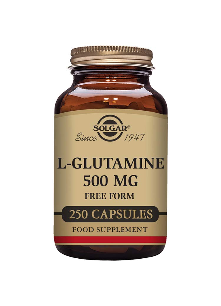 Solgar L-Glutamine 500 mg Vegetable Capsules - Pack of 250 - Fuel for Muscles - Supports an Active Healthy Lifestyle - Vegan and Gluten Free, Gold