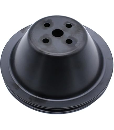 GSKMOTOR Short Water Pump Pulley For Small Block Chevy - Double Groove SWP | SBC 262-400 Compatible