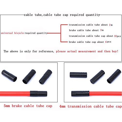 Bicycle Derailleur Cable Bike Shifting Cable Line Wire Hose Housing Set Bicycle Parts Accessories (Blue) - Thumbnail 2