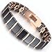 Kstyle Jewelry Mens Tungsten Bracelet, Rose Gold & Black, 7.9
