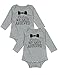 Mini Era Baby Boys' 2 Piece Gentleman Tie Cute Twins Long Sleeve Bodysuit (0-3 Months)