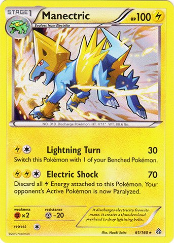 Pokemon - Manectric (61/160) - XY Primal Clash - Holo