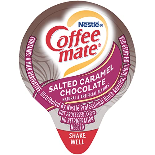 Nestle Coffee mate Coffee Creamer, Salted Caramel Chocolate, Liquid Creamer Singles, Non Dairy