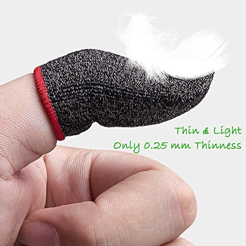 Highly Sensitive Mobile Game Controller Finger Sleeve Sets [20 Pieces ], Anti-Sweat Breathable Full Touch Screen Sensitive Shoot Aim Joysticks Finger Set
