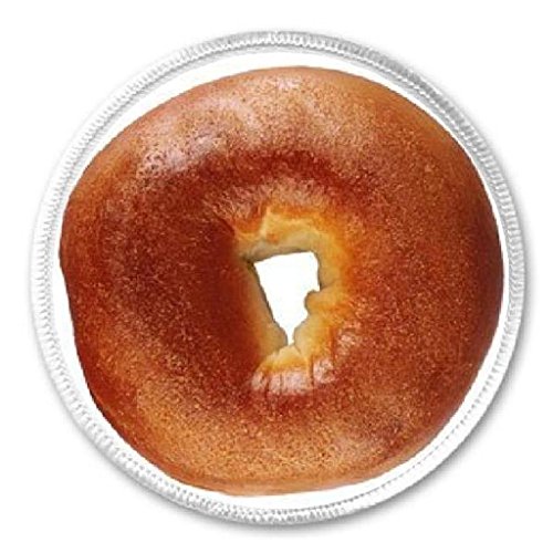 Bagel - 3" Circle Sew / Iron On Patch Delicious Yummy Food