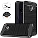Dretal Galaxy J4 2018 Case, Carbon Fiber Shock Resistant Brushed Texture Soft TPU Phone case Anti-Fingerprint Flexible Full-Body Protective Cover for Samsung Galaxy J4 2018 (Black)