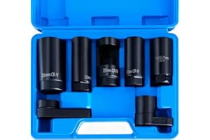 BTSHUB O2 Oxygen Sensor Socket Set, 7pcs Automotive Sending Unit Master Sensor Socket Set, 3/8" Drive & 1/2" Drive