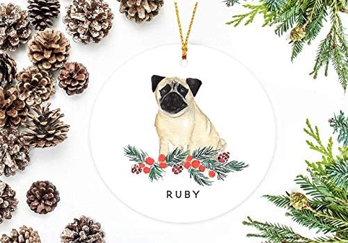 Ca565urs Pug Ornament Personalized Christmas Ornament Pug Gift