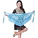 MUNAFIE Belly Dancing Belt Colorful Waist Chain Belly Dance Hip Scarf Belt Triangle Skirt (Light Blue)
