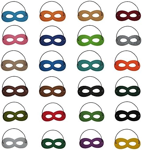 UOOU 24 Pieces Superhero Masks Eye Masks Party Masks With 24 Different Colors For Party