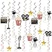 36Ct Movie Night Party Decorations Hanging Swirls - Hollywood Movie Theater Themed Bridal Shower/Birthday Party Supplies Film Backdrop