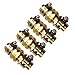 AraZen Garden Hose Mender End Repair Kit- 4 Sets Female and Male Hose Connector,3/4 inch Brass Water Hose End Mender with Stainless Steel Clamp