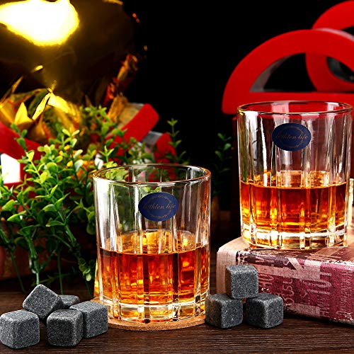 Whiskey Glass Set of 4,Lighten Life Scotch Glasses in Luxury Gift Box for Drinking Bourbon,Scotch,Cognac,Irish Whisky,10oz Premium Lead-Free Crystal Glass Rocks Glasses for Men Women - Thumbnail 6