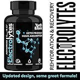 Complete Electrolyte Supplement + More | Highest Bioavailability | Cmax Chloride Potassium Magnesium | Boost Endurance Muscle Recovery Mental Focus | Rapid Rehydration Salts | Keto Friendly Pills