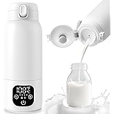 Portable Milk Warmer for Travel,Formula Container to Go 17oz Baby Bottle Warmer with 11000mAh Long Battery Fast Heating,Cordless Milk Warmer for on The go for Breast Milk and Formula, Baby Milk Warmer