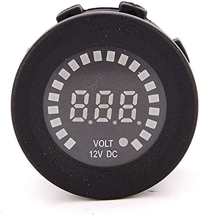 Car Voltmeter DC Digital Display Voltage Meter Guage for Motorcycle Truck Boat 12V 24V Tester (12V Voltmeter)