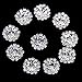 10pcs Rhinestone Button Flatback Decoration DIY 15mm Clear