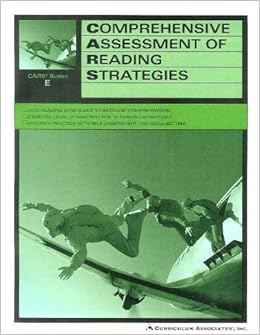 Comprehensive Assessment Of Reading Strategies Cars Series E 5th Grade Students Edition Unknown 9780760935392 Amazon Com Books