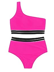 SweatyRocks Women's 2 Pieces Mesh One Shoulder Top