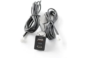 Dashboard Cable Adapter, Car USB+TYPE-C Socket Base, 2 Port USB+TYPE-C Cable Extension Car Dash Mount USB+TYPE-C Port Panel I
