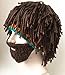 Jenny Shop Beard Wig Hats Handmade Knit Warm Winter Caps Men Women Kid, Brown