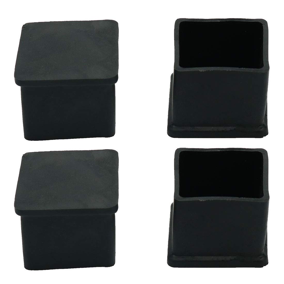 Sourcingmap Rubber Chair Leg Caps End Pad Feet Cover Furniture Slider Floor Protector 4pcs 1.18" x 1.18"(30x30mm) Inner Size, Reduce Noise Prevent Scratch
