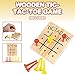 Wooden Game Set by GamieTM - 5 Fun Games for Kids and Family - includes Tic-Tac-Toe, Tower, Domino, Triangle, Pick-up Stick - Compact Size - Best Gift for Boy or Girl 5+.