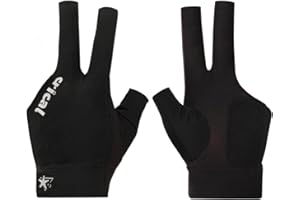 CRICAL Professional Billiard Glove for Pool, 3-Finger Design with Thick Lycra & Non-Slip Grip for Men and Women, Billiard Cue Accessories for Improved Control and Practice