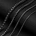 Bowisheet 2-7MM Black Square Rolo Chain Stainless Steel Round Box Necklace Men Women Jewelry