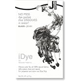 Jacquard iDye for Natural Fabrics, No Mess Fabric Dye for Cotton, Linen, Silk, Rayon &amp; Viscose, Washing Machine or Stovetop Dye for Clothing Restoration, Shibori &amp; DIY Projects, Black 14g